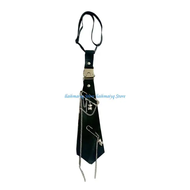 573B Uniform Tie Schoolgirl JK Uniform Suit Neckwear Pre-tied Black Preepy Look
