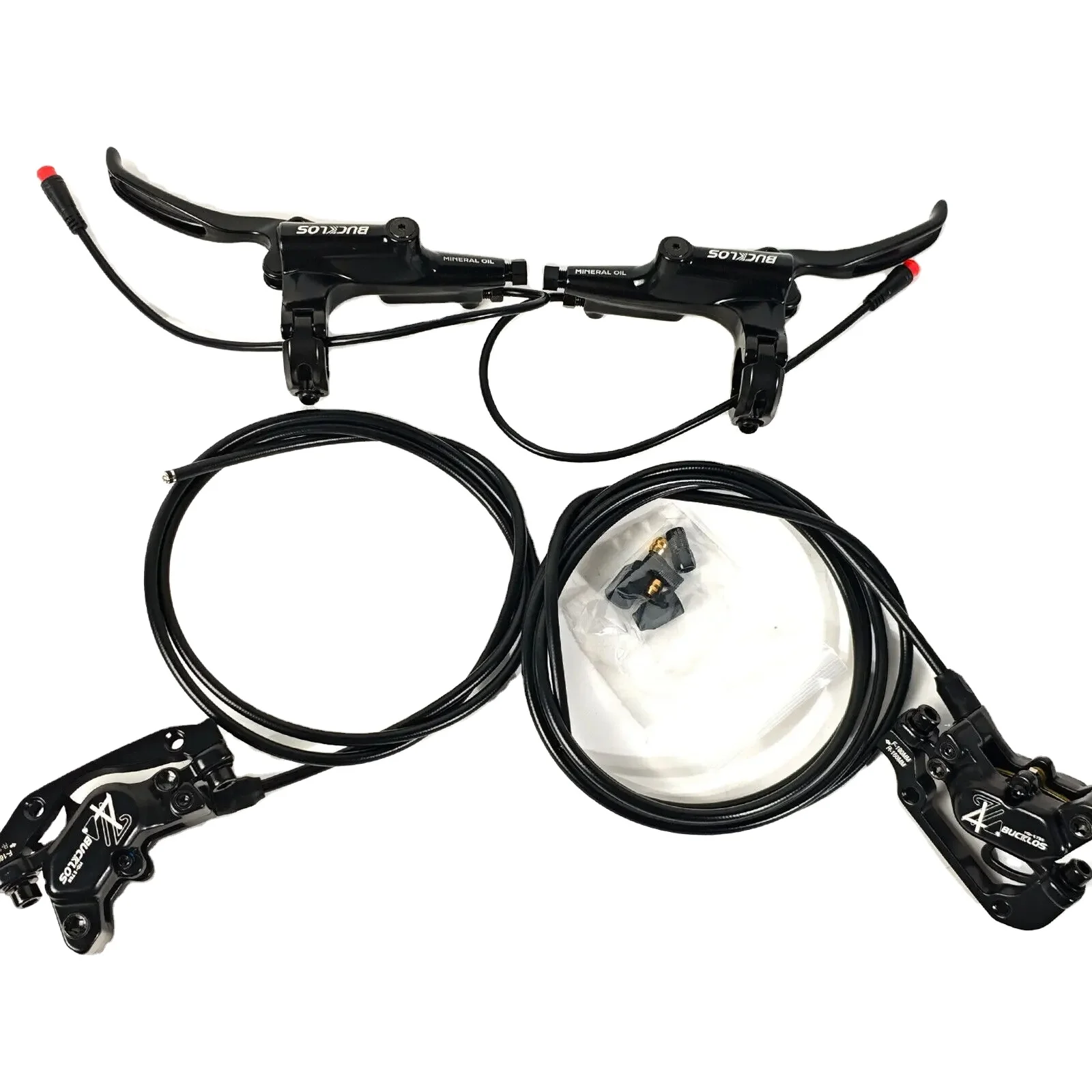 

STLF BUCKLOS HD-735 Гидравлический тормоз для электронного велосипеда 1150 мм 1950 мм 4-поршневой гидравлический тормоз с отключением питания для скутера Ebike MTB Запчасти для велосипеда
