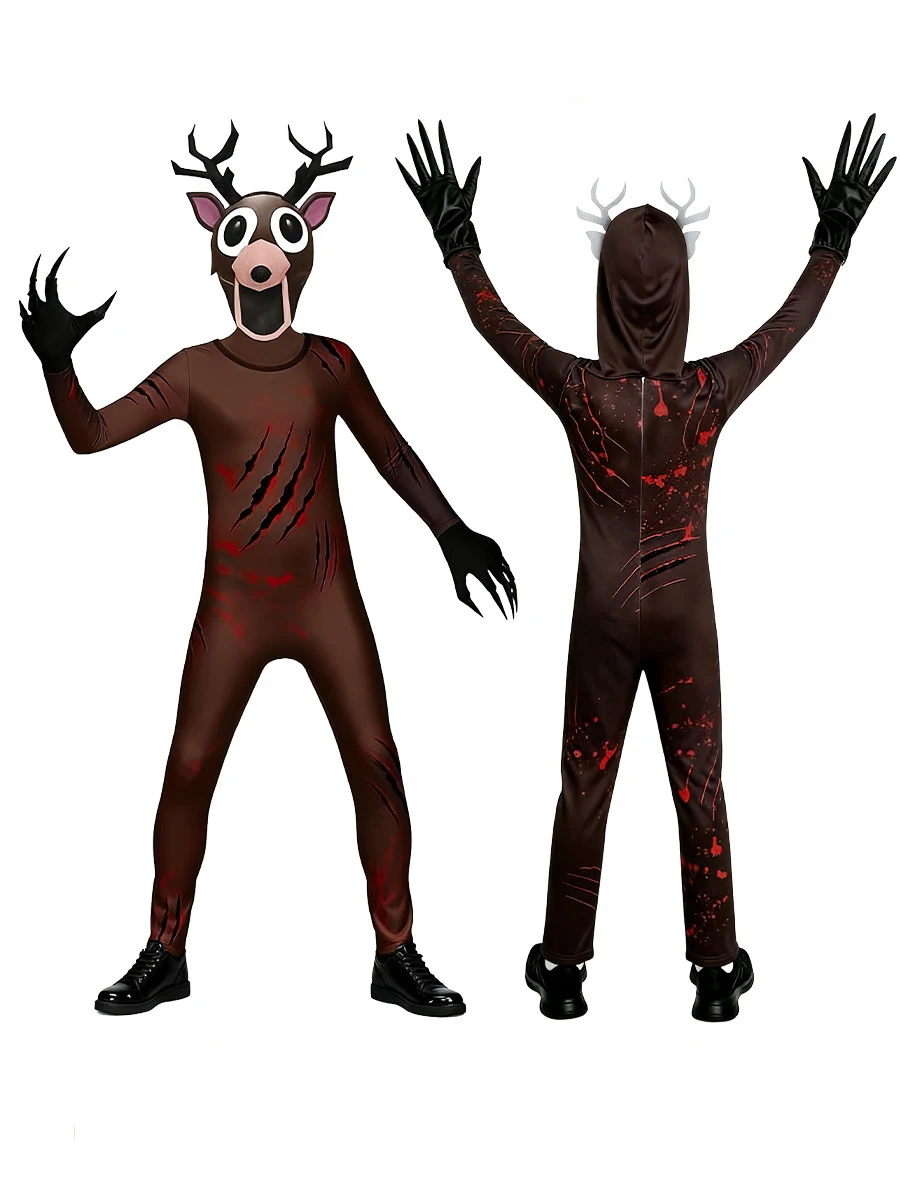 99 ليال في الغابة الغزلان زي Fnaf الرهيبة هالوين البومة زي حفلة للكبار طفل كابوس الرنة هدية الكريسماس #4