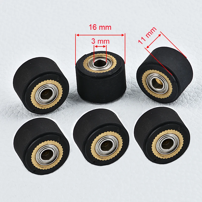 3PC Pinch Roller Push Wheel Roll For Mimaki Roland CAMM Graphtec CE5000 120 Liyu Cutting Plotter Vinyl Cutter Feed Rubber Copper