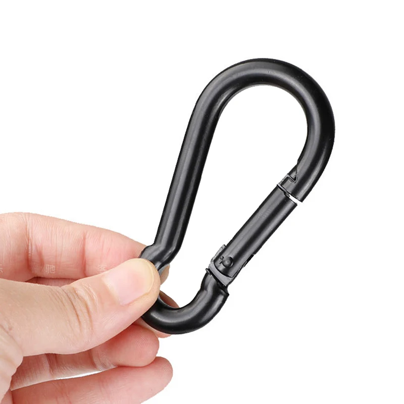 Metal Keychain Clip Hooks D Carabiner Hooks Connector For Jewelry Making Key Ring DIY Findings Wholesale