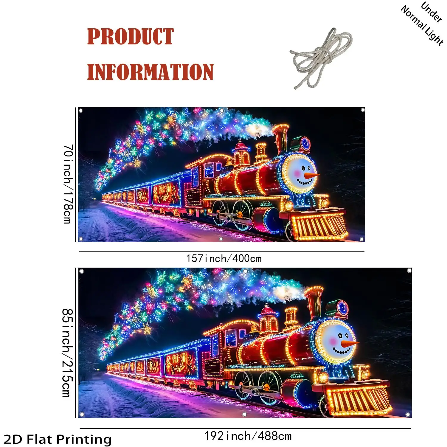 خطة ثنائية الأبعاد، قطعة واحدة، ديكور باب المرآب الرومانسي لعيد الميلاد المجيد، ديكور عطلة متعدد الأغراض #4