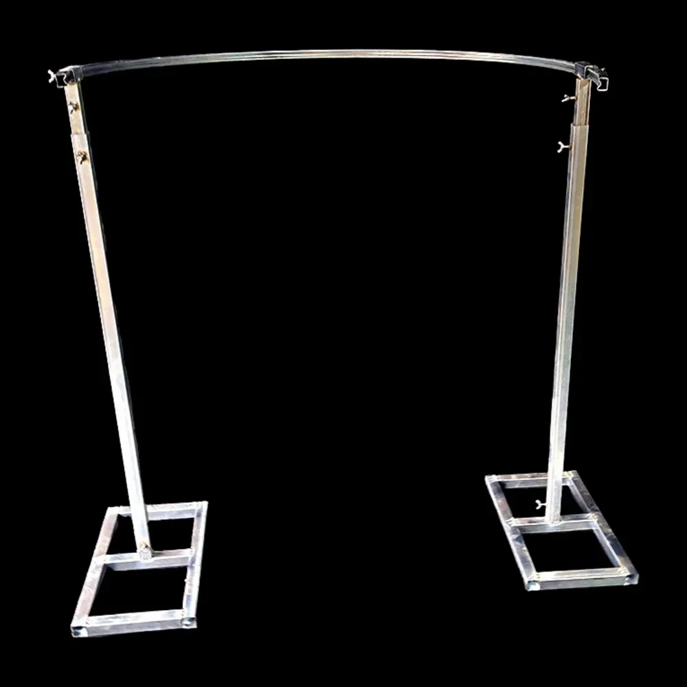 Metallischer C-förmiger Hochzeitshintergrund, Outdoor-Drapierter Fotobogen für Partys und Festivals, Dekorativer Bogen für Veranstaltungen – Detail 3