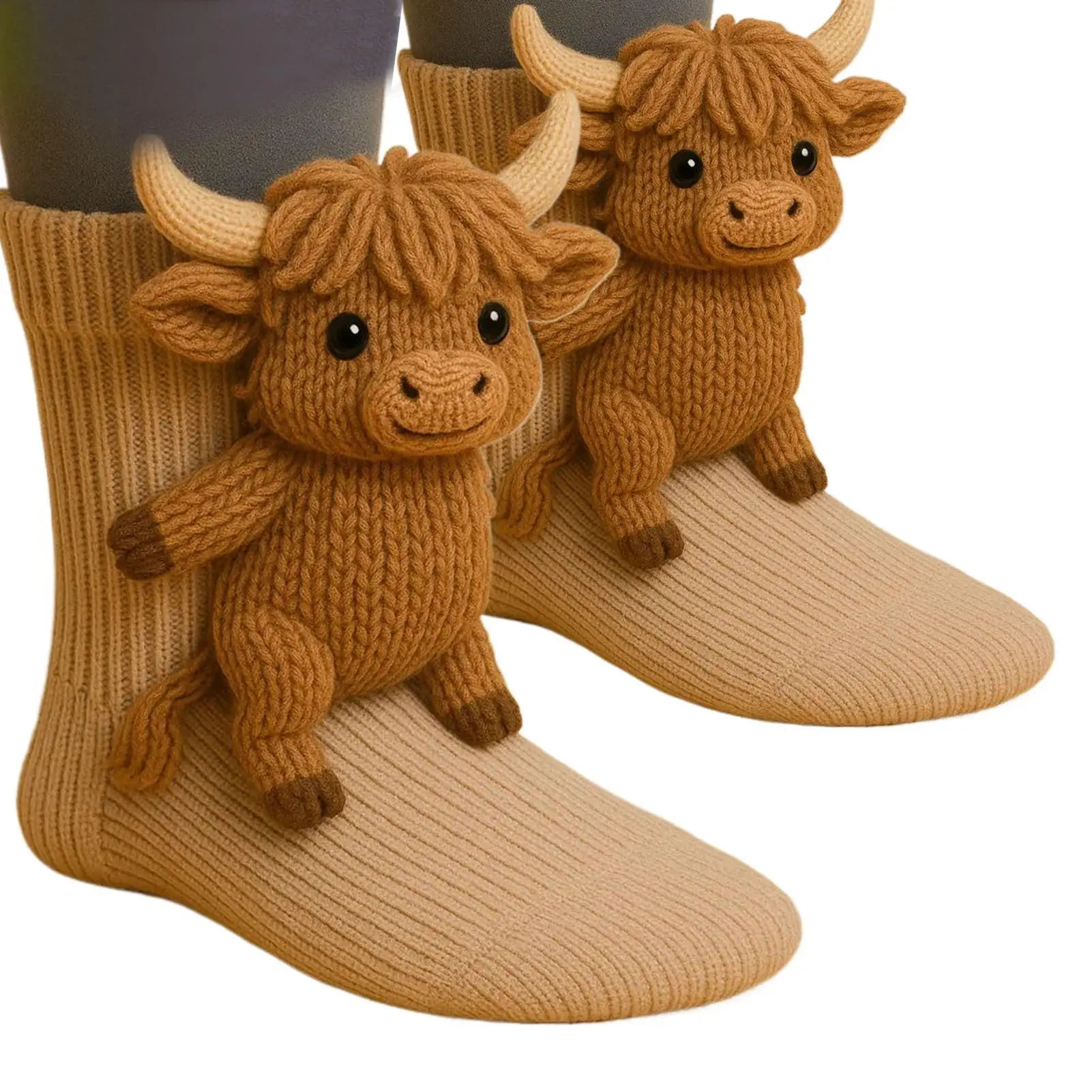 

3D вязаные носки с животными, теплые принадлежности для ног, 3D новинка, вязаные носки для женщин, детей, взрослых, зима, осень, Рождество, день рождения, домашний дом