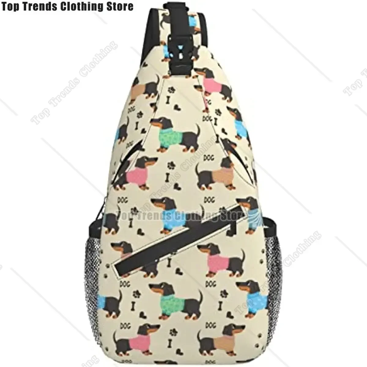 

Dachshund Sling Bag Crossbody Backpack Hiking Travel Daypack Chest Bag Lightweight Shoulder Bag For Women Men