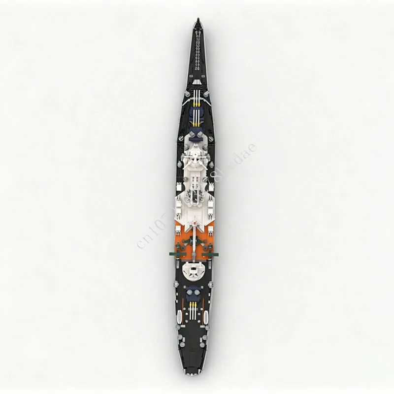 5331 PCS B 65 Super Heavy Cruiser Azuma Warship Building Blocks Model Kit Military Battleship Assembly Toy Decor Gift For Adults