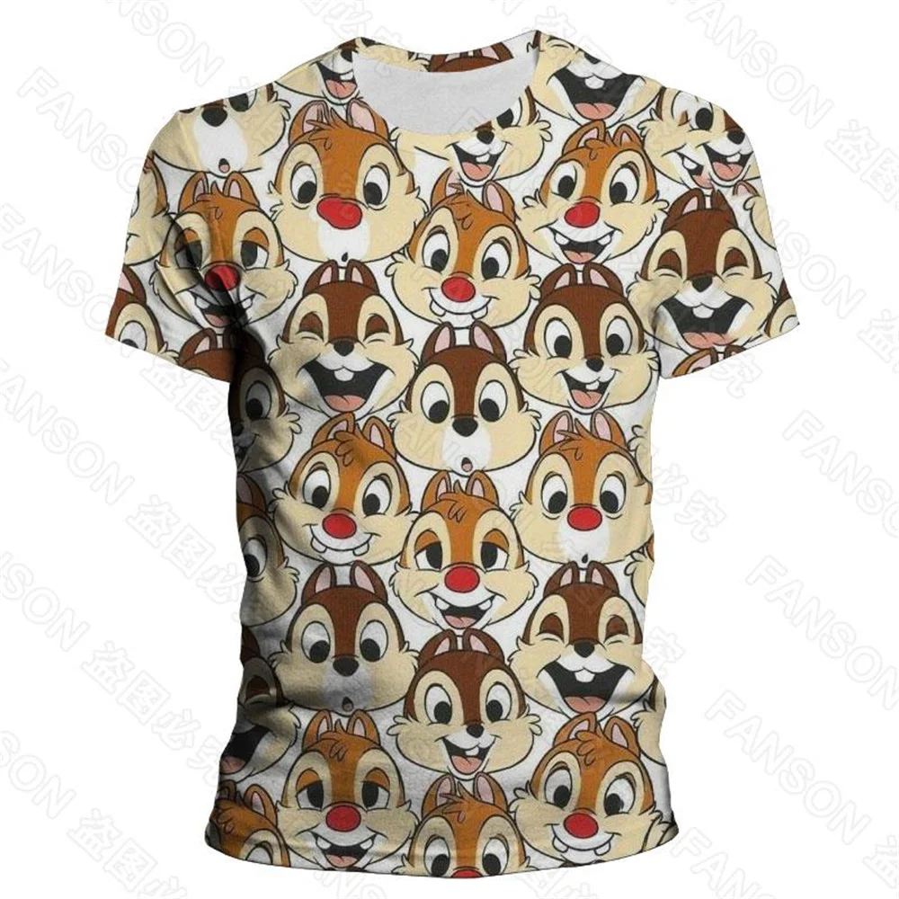 

Chip 'n' Dale Summer T Shirt For Men Disney Cartoon Anime 3D Print Boy Girl Kids T-shirt Short Sleeve Fashion Women Clothing