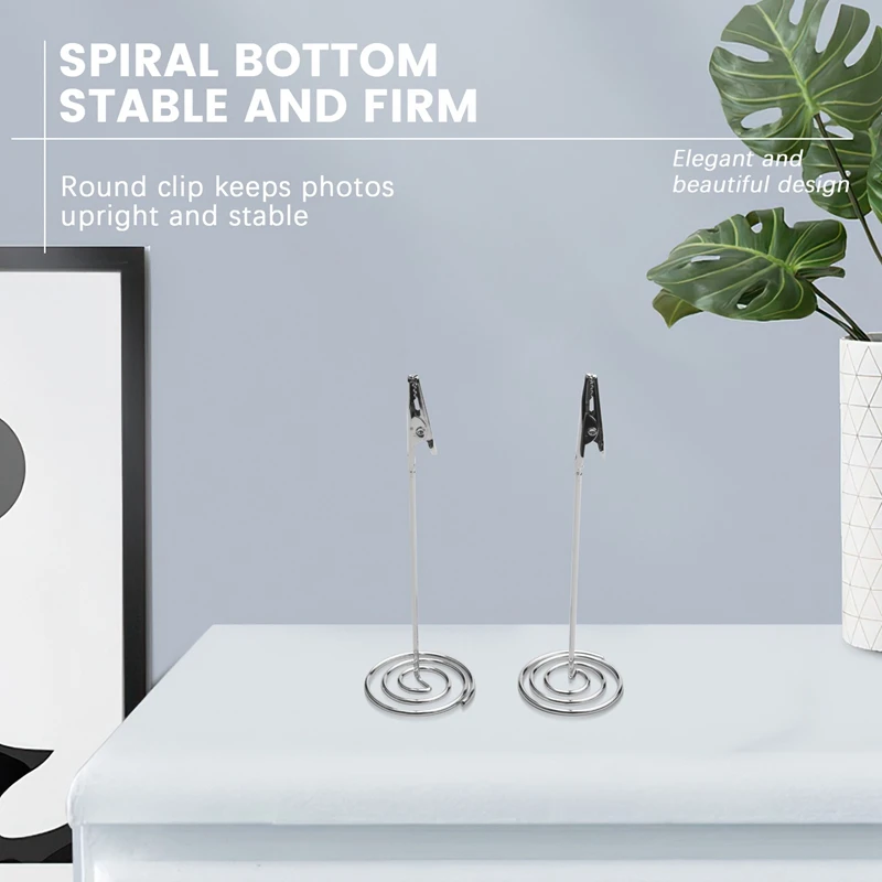 10Pcs Alligator Clips Table Number Holder Wedding Table Name Card Holder Clips Picture Memo Note Photo Stand