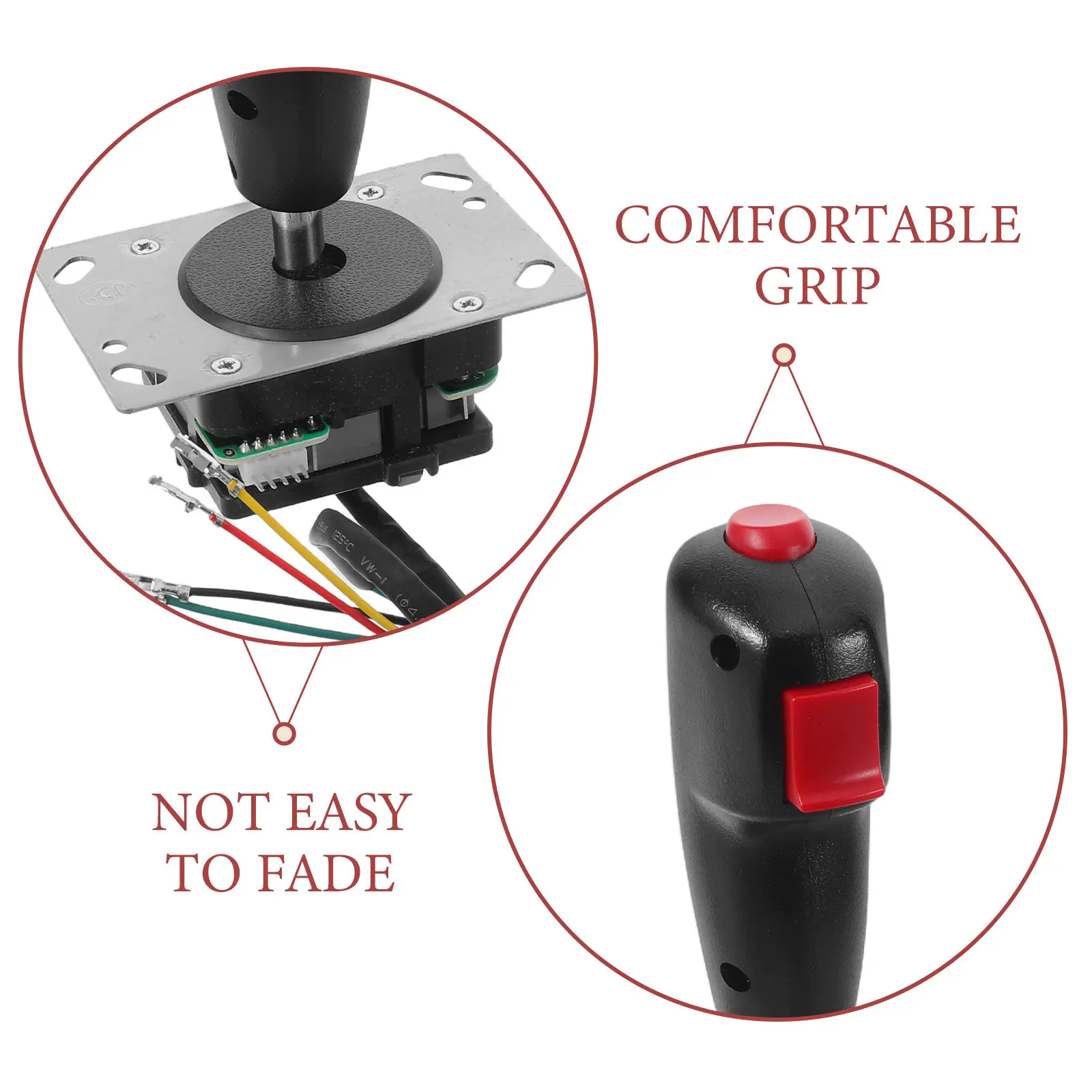 Flight Stick Joystick Trigger Vibrating Haptic Feedback Microswitch Pcb Board DIY Aircraft Simulator Game Controller Pc Arcade view 3