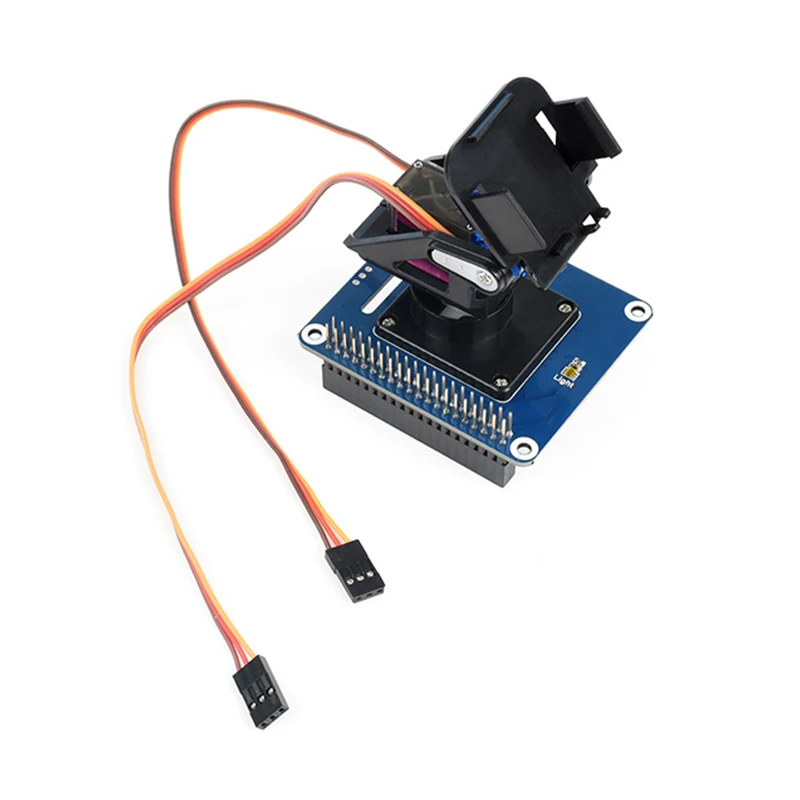 Raspberry Pi 2-DOF Pan Tilt HAT 40PIN GPIO Extension Board I2C Schnittstelle Lichtintensitätserkennung für RPI 4 3 Kamera Jetson Nano