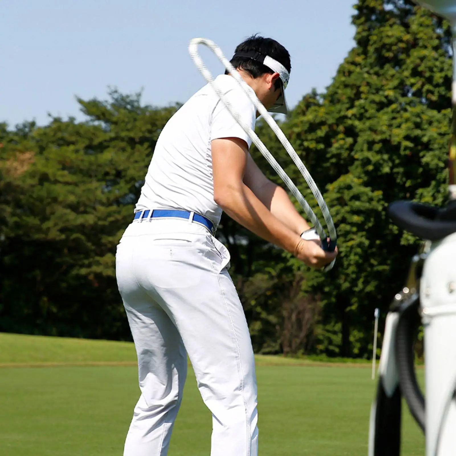 

Golf Swing Training Aid Swing Training Rope Golf Practice Equipment Correction Rope for Beginner Golfer Sports Daily Course
