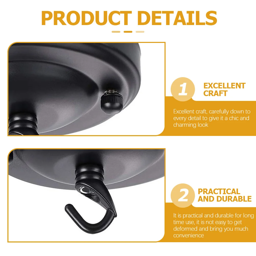 

Retro Style Ceiling Cover Plate Light Fixture Mounting Plate Chandelier Hook Pendant Light Canopy for Restaurants Bars Cafes