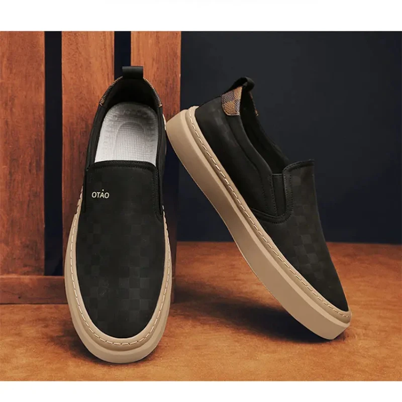 

Холщовые туфли без шнуровки для ленивых мужчин, для отдыха, дома, на открытом воздухе, на мягкой подошве, ультралегкий комплект, эластичные удобные туфли для доски