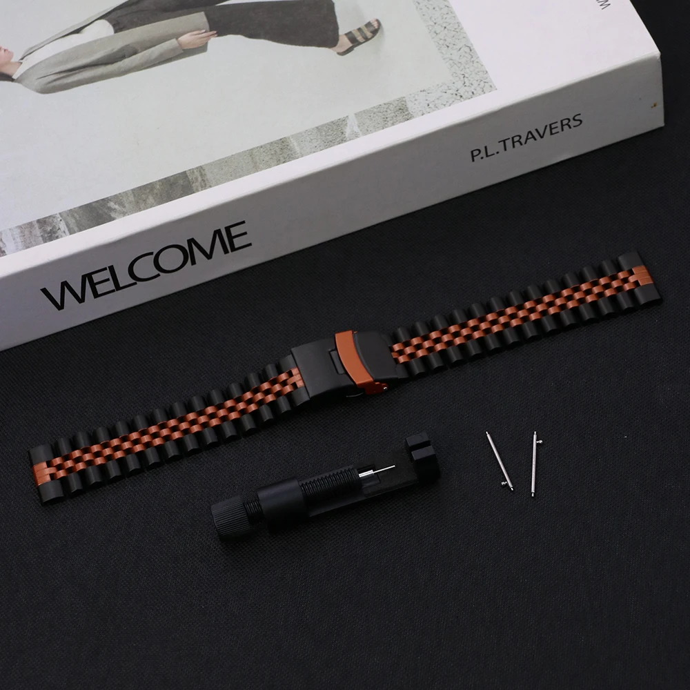 Luxury Men Watch Strap For Amazfit T-Rex3 Pro 48mm Metal Bracelet Band For Amazfit GTR 4 3 2/Bip 6 5 Cheetah Pro/Round/Balance 2