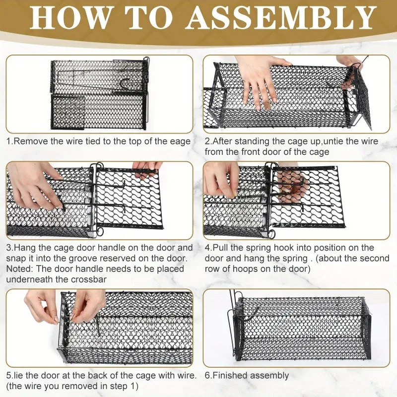 1pcs Mousetrap Safe And Strong Iron Net Household Mousetrap Metal Reusable Humane Indoor And Outdoor Mousetrap Mouse Cage