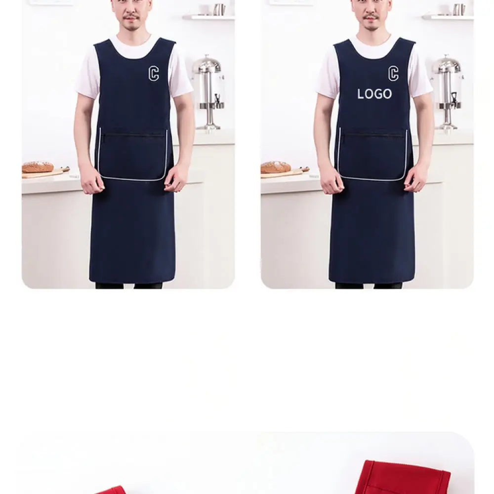 Oversized Waterproof Kitchen Bib Oilproof Chef Apron Sleeveless Cooking Tabard Comfortable Workwear For Home Restaurant