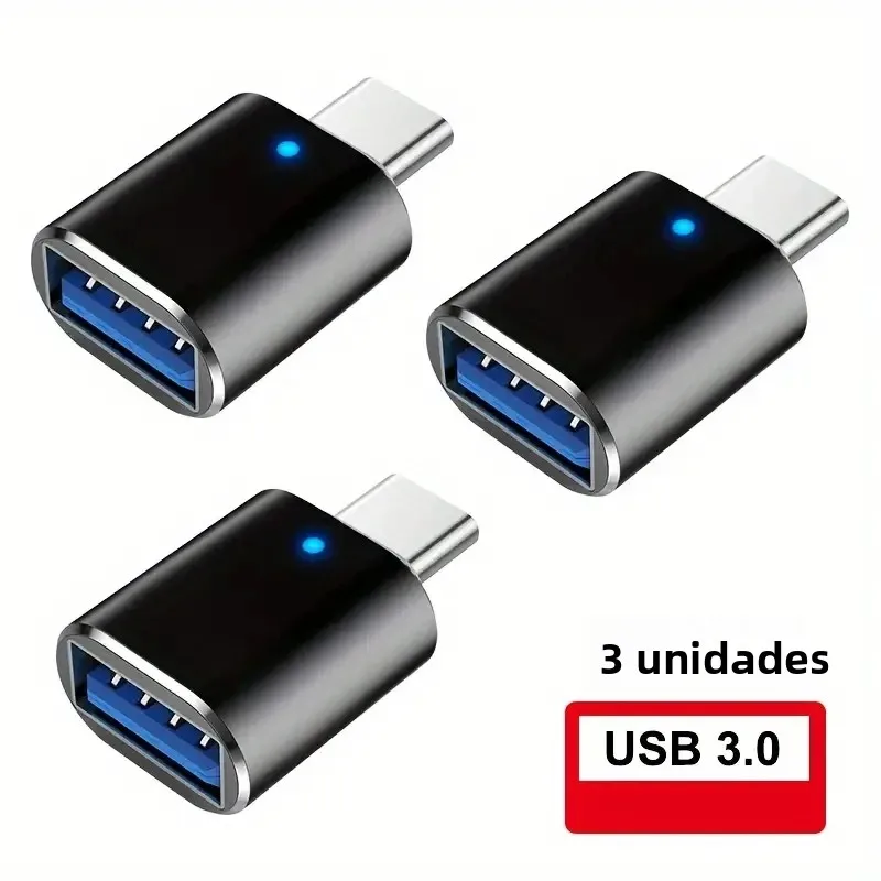 3/5 pces novo adaptador usb 3.0 otg, tipo-c para usb 3.0 otg adaptador para android telefone disco usb carro u leitor de disco