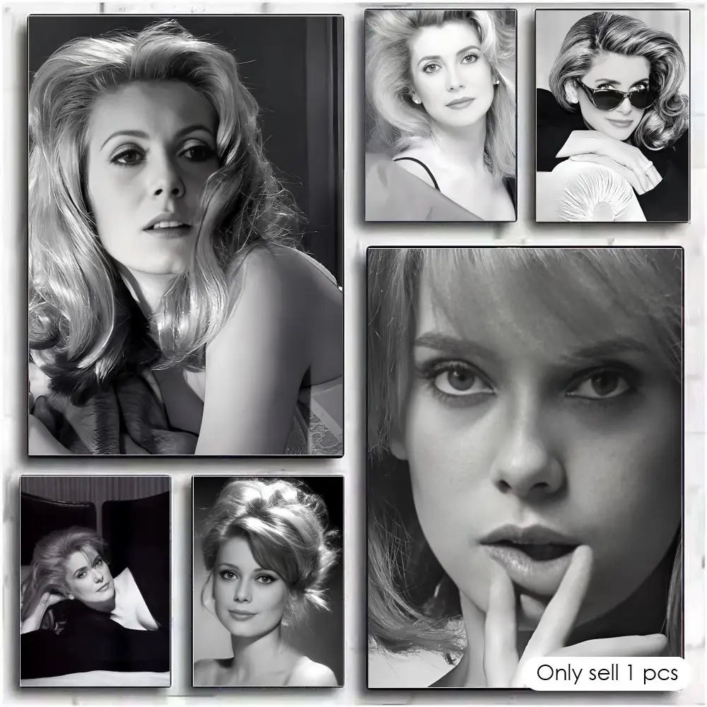Actor C-Catherine Deneuve Painting Calligraphy HD Canvas Wall Art | Waterproof Fade-Resistant | Minimalist Unframed Wall Decor