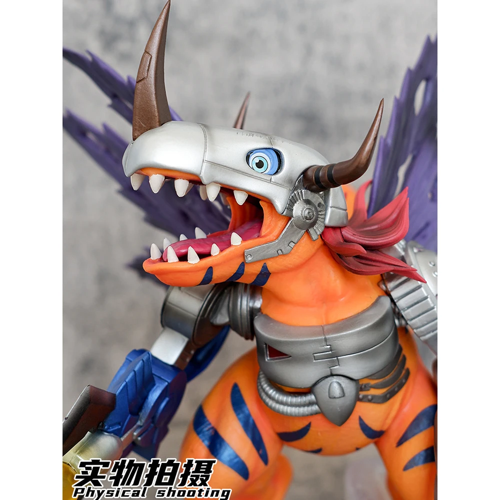 

Digimon Golden Mechanical Tyrannomon Figure Decorative Model Gift Anime Trendy Toy Display Statue Merchandise Boys Birthday Gift