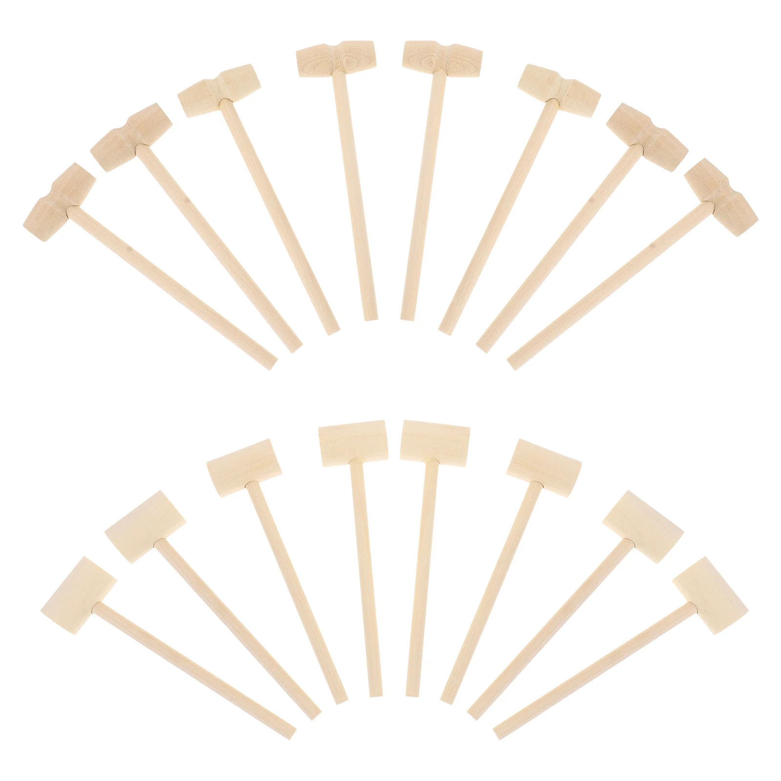 20 قطعة مطرقة صغيرة خشبية خفيفة الوزن ناعمة خالية من الأزيز آمنة للأطفال مطرقة كعكة قصف أداة لعبة الدعامة للأطفال اليانصيب الكراك #4