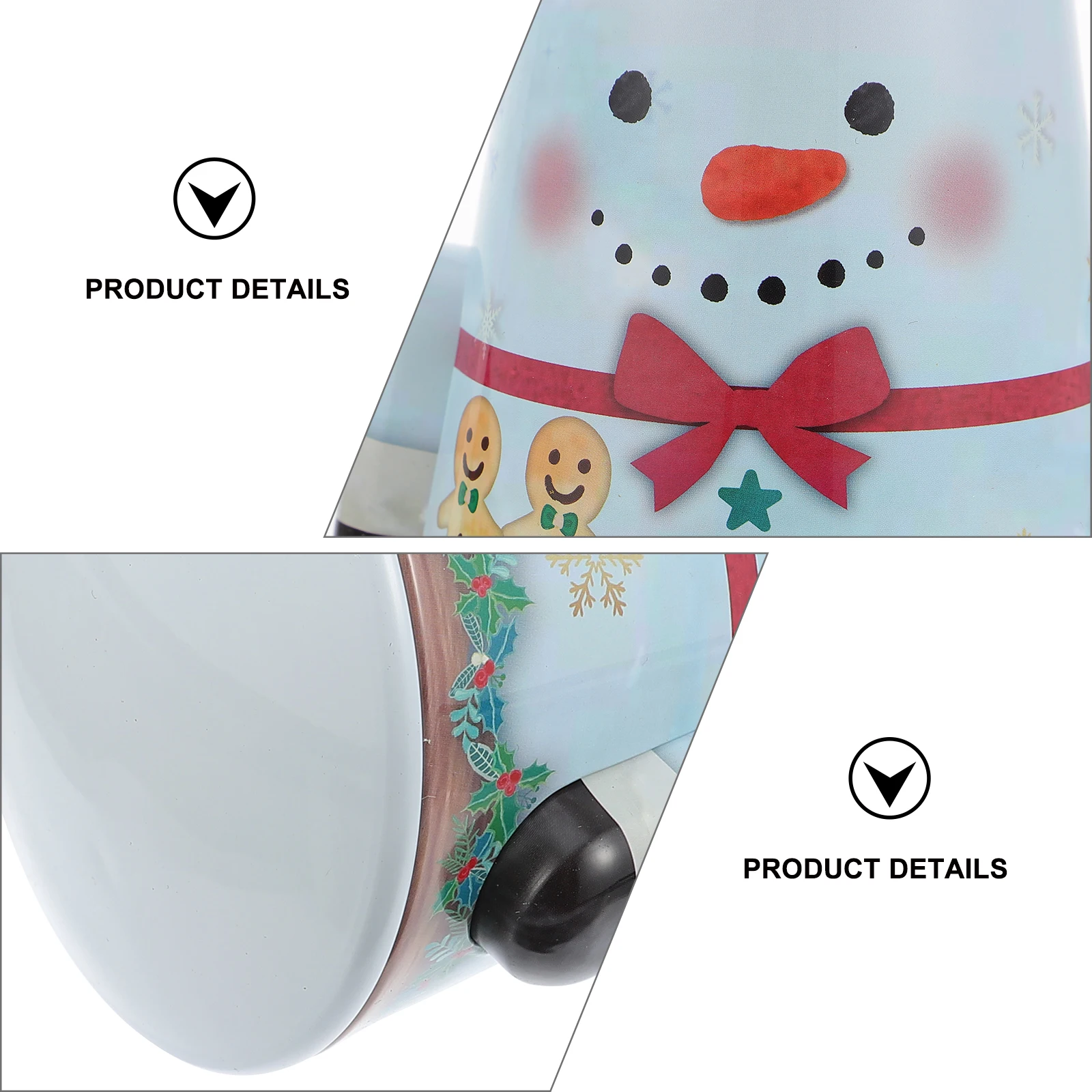 

Snowman Gift Box Christmas Decoration Boxes Sealed Candy Jar Packaging Iron Case Child