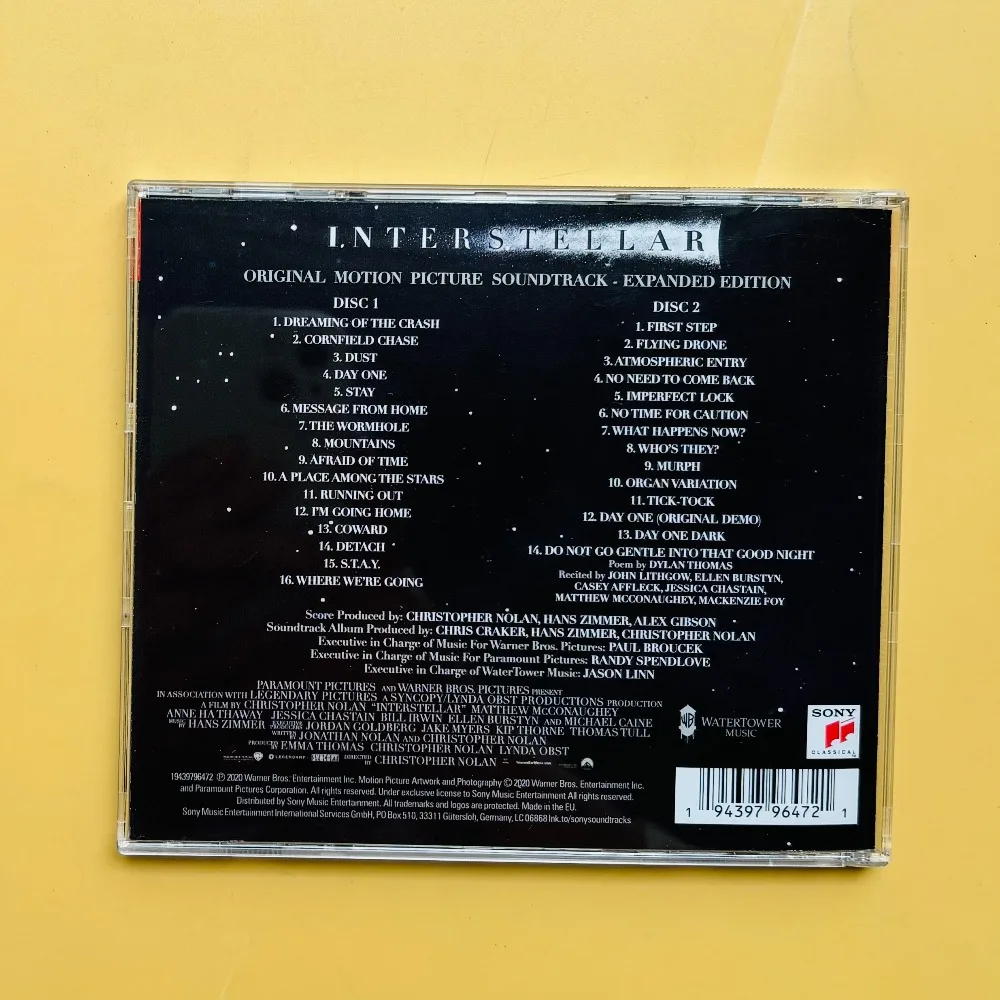 Interstellar Original Motion Picture Soundtrack 2CD de Hans Zimmer, Partitura Clássica de Filme OST para Coleção de Fãs, Presente em Estoque
