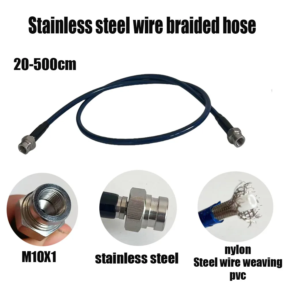 Steel Wire Braided Brake Pipe Automotive Brake Steel Throat reinforced Clutch Oil Pipe Offroad Suspension Lift Kit M10X1 Female