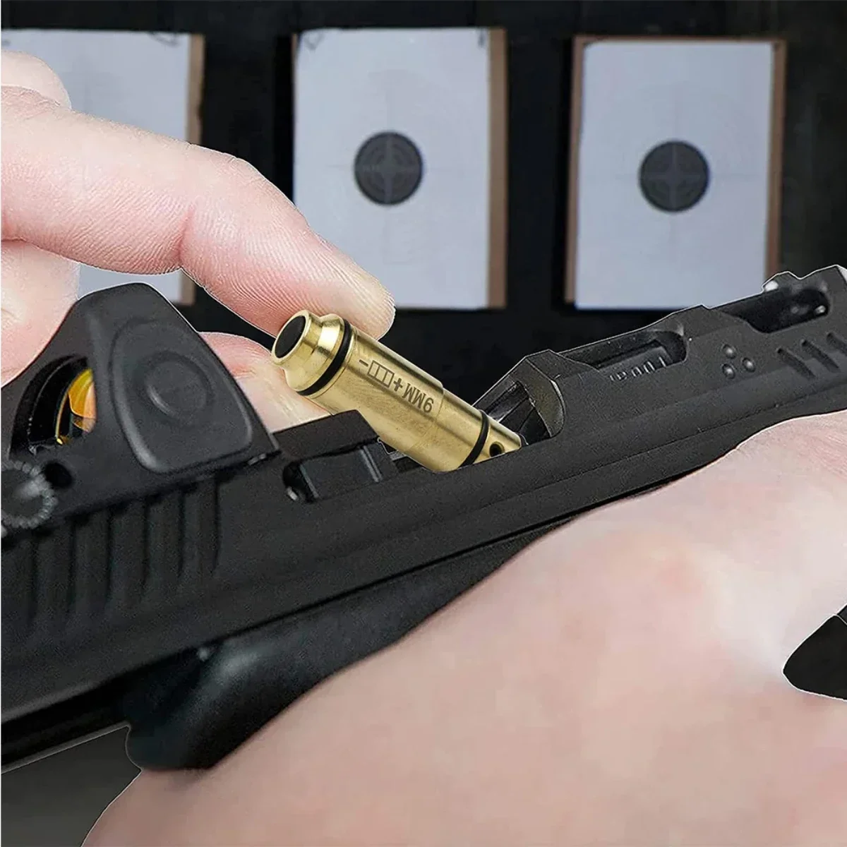 9mm Red Dot Laser Training Bullet 9x19mm/380ACP/38spl/223Rem Dry Fire Laser Trainer Cartridge Hunting Laser Training Bore Sight