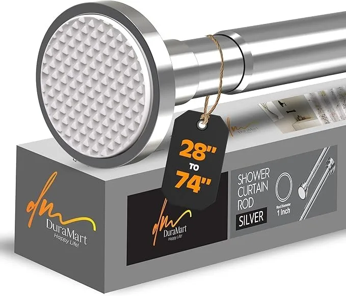 

Пружинный каркас для душевой шторки DuraMart Silver, нержавеющая сталь, 28-74 дюйма