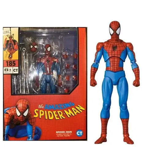 Ct Toys Spiderman Mafex 185 Klassisches Kostüm Ver Miles Morales Spider-Man Actionfigur Anime Modell Geschenkspielzeug 15 cm