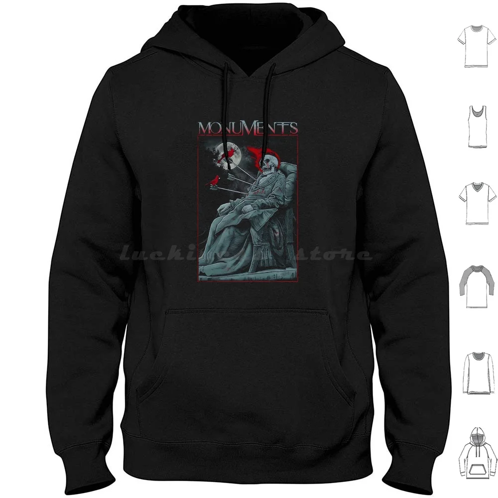 Monuments-The Cardinal Hoodies Long Sleeve Monuments Band Metal Heavy Metal Progressive Metal Arrow Music Metal Band