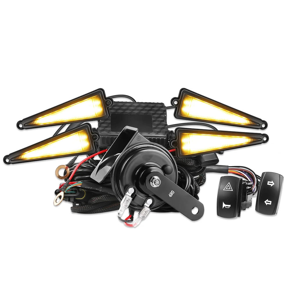 

for Segway Fugleman UT10 Crew Cab 2022-2025 Universal ATV UTV SXS Turn Signal Street Legal Blinker Kit Horn Triangle LED Lights