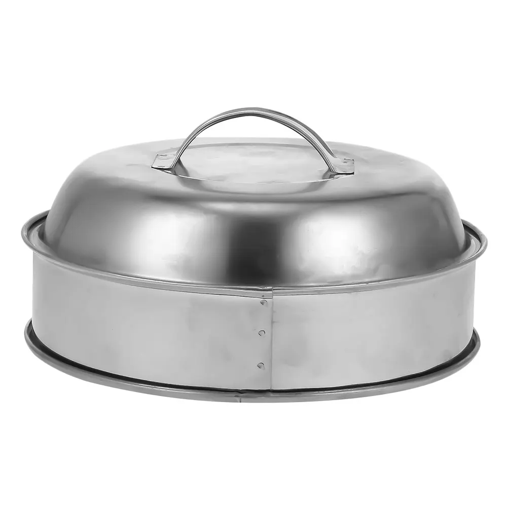 

1pc Stainless Steel Pot Lid Silver Thickened Rustproof Universal Cookware Cover For Home Kitchen Cooking Heat-Resistant
