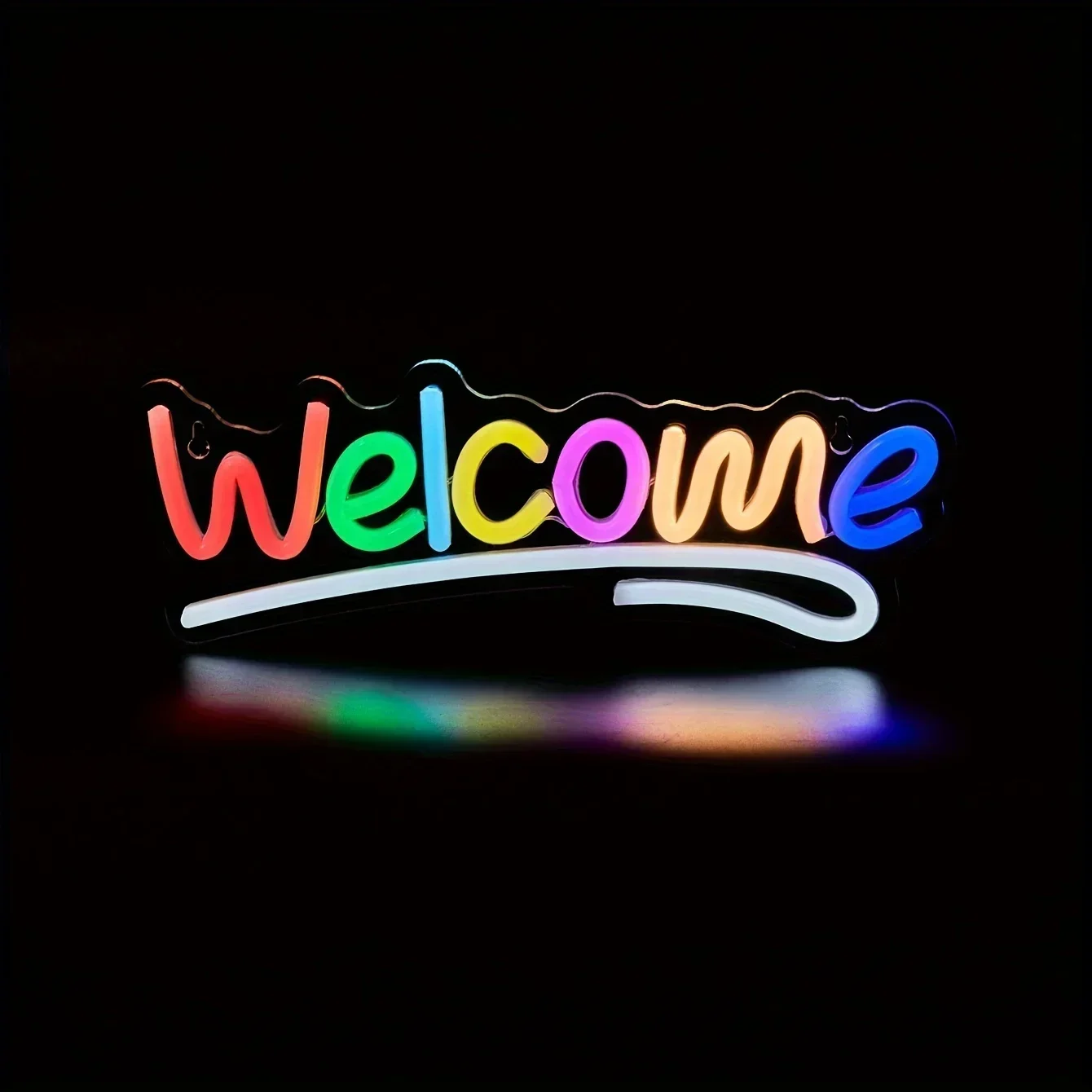 Welcome  Neon Sign Letter LED Neon Lights Dimmable USB Powered Cool Wall Decorative Light Bedroom Kids Room Birthday Party