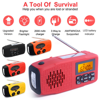 2000mah Multifunctional Portable Radio Hand Crank Solar Usb Charging Fm Am Wb Noaa Weather Radio Emergency Led Flashlight Torch