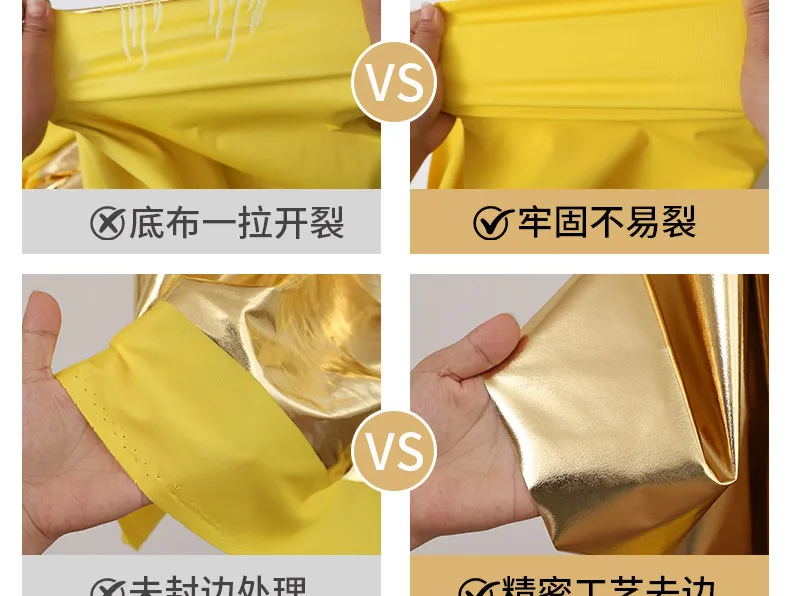 Gold Silver Stretch Metallic Foil Fabric Mirror Pleated Cloth Drapery Wedding Backdrop Curtain for Stage Event Party Decor