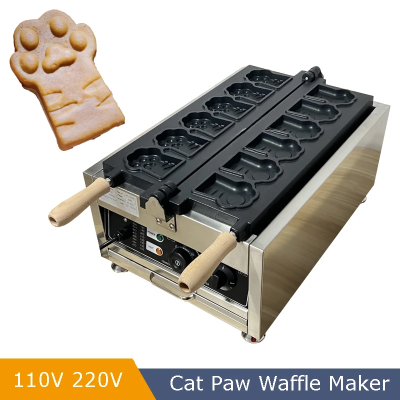 FOR Big Commercial Animal Cat Paw Shaped Waffle Maker Machines Iron Plates Tiger Dog Cat Paw Shaped Waffle Maker