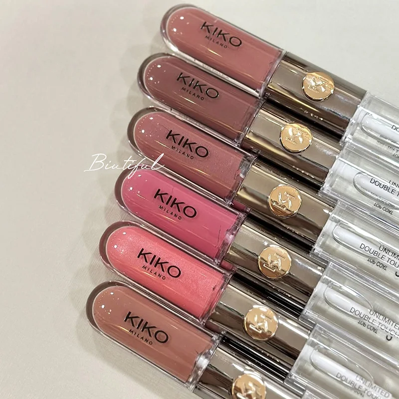 Kiko Milano Limited Edition Headed Lipstick Double Headed Lipstick Transparent Mirror Non Fading Non Stick Cup Lip Gloss Makeup