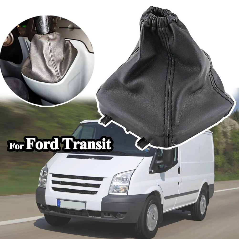 

For Ford Transit 06 -14 PU Leather Car Gear Shift Knob Gaiter Gaitor Boot Cover 6C117B118ABYYJV Manual Stitch Black Full Body