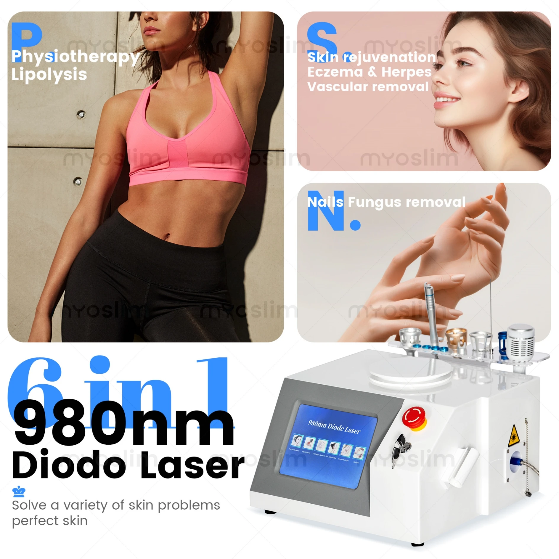 

Portable 980nm 1470nm Diode Laser Machine for Beauty Endolaser Face Lift Fat Removal Salon Equipment