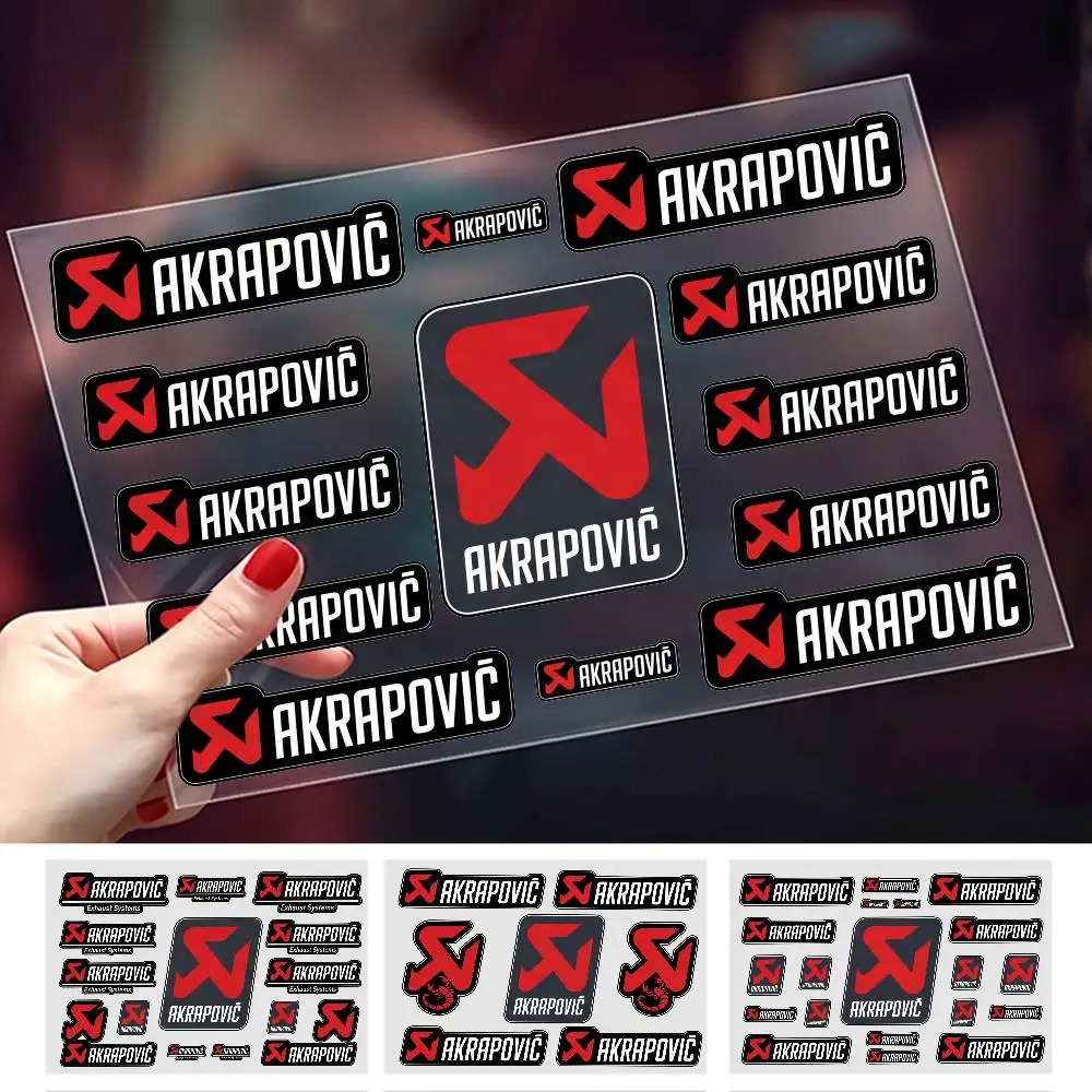 FOR AKRAPOVIC High Visibility Reflective Waterproof Decal Scratch Hide Sticker Fit Car Motorcycle Helmet Refrigerator