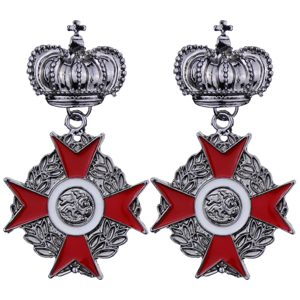 

2Pcs Vintage Lapel for Men Alloy Decorative Pin Collar Decorative Badge For Men Clothing Accessories Retro Jewelry Pin