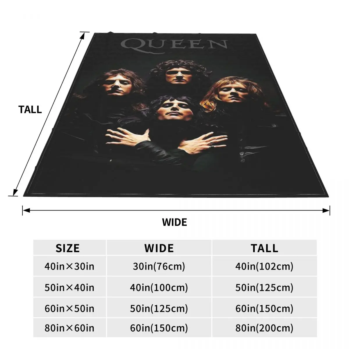 Queen Flannel Blanket Quality Super Warm British Rock Band Throw Blanket Winter Camping Couch Chair Sofa Bed Print Bedspread