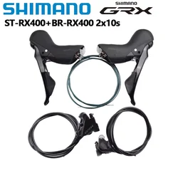 Shimano GRX RX400 Dźwignia zmiany biegów prawa lewa 2x10s prędkość ST-RX400 + BR-RX400 hydrauliczny zacisk hamulca tarczowego RX400 jedna para zmiany biegów do rowerów szosowych