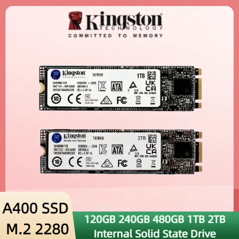 Kingston A400-NGFF SSD M.2 2280 Internal Solid State Drives 480G 240G 2TB 1TB  M.2 SSDs SATA Hard Disk for Laptop Desktop PC
