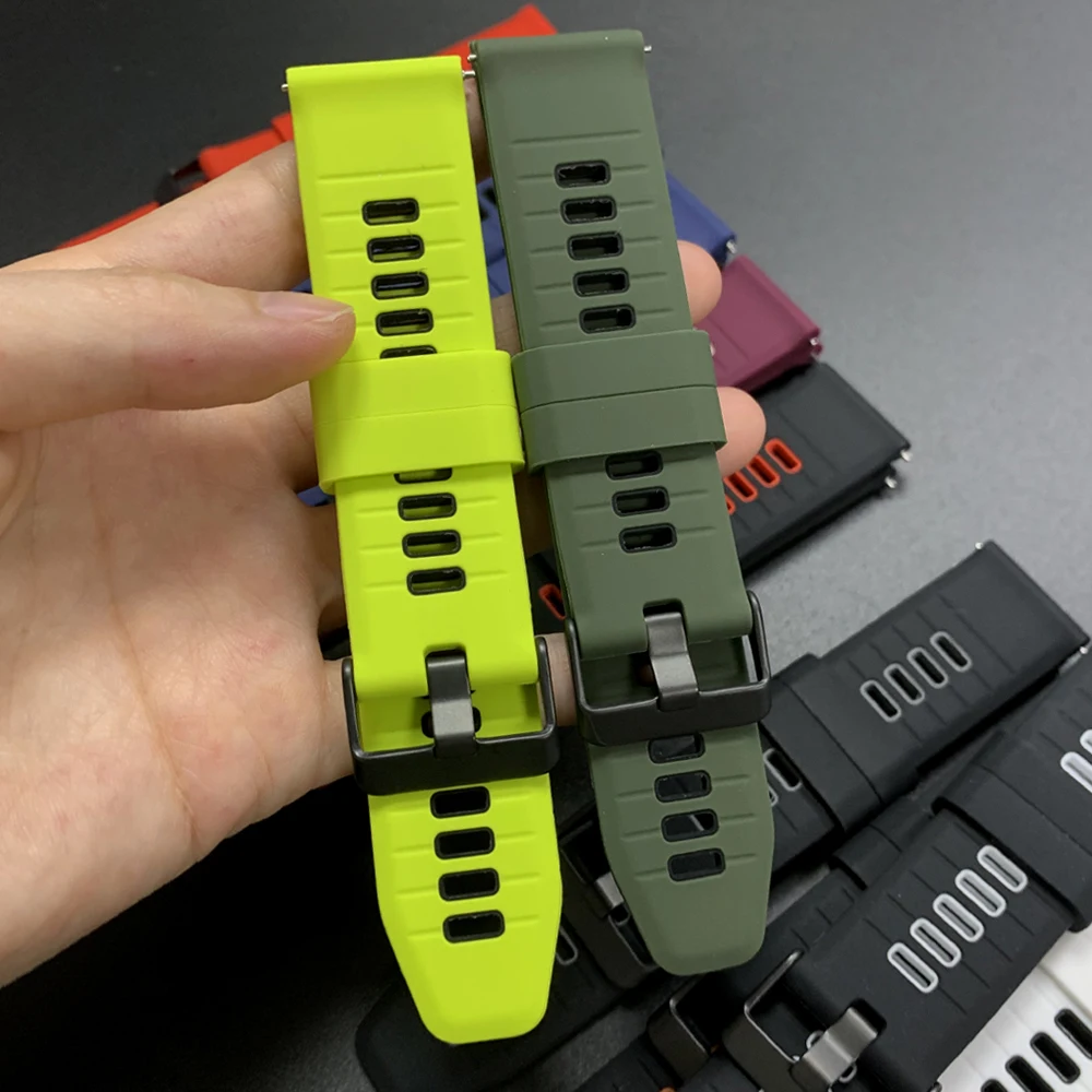 22 مللي متر حزام سيليكون ل Amazfit Balance 2/Bip 6 5/GTR 4 3 Pro سوار لساعة هواوي 5 46 مللي متر/لغارمين فينو 4 45 مللي متر الساعات #4