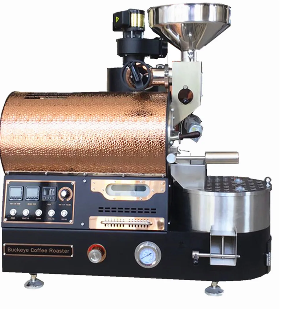 Wintop WK-2kg Boutique Coffee Roaster Electric/Gas  Drum Type 304 SUS Material Durable USB Data Logging for Home, Cafe ,Bakery