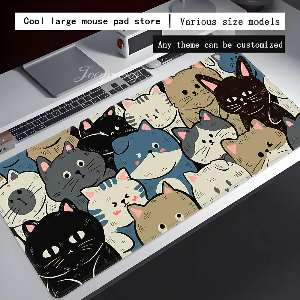 

cute cartoon cat Mousepad Mouse Pad Extended Gaming Keyboard Mats Large 90x40cm XXL Gamer Mousepad