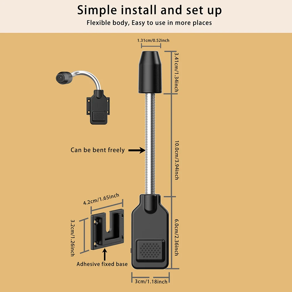 كاميرا مراقبة واي فاي صغيرة مراقبة عن بعد HD 4K 1080P للرؤية الليلية اتجاهين الصوت واي فاي كاميرا مراقبة كاميرا داخلية في الهواء الطلق #6