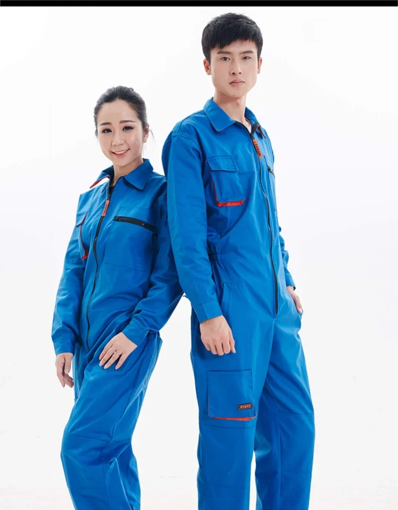 Work Overalls Uniforms Men's Jumpsuit Working Coverall Welding Suit Man Worker Wear Pockets Flexible Durable Strap Pants